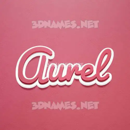 aurel in Red Scribble style - 3D name wallpaper