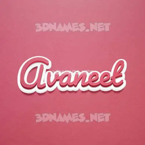 avaneet in Red Scribble style - 3D name wallpaper