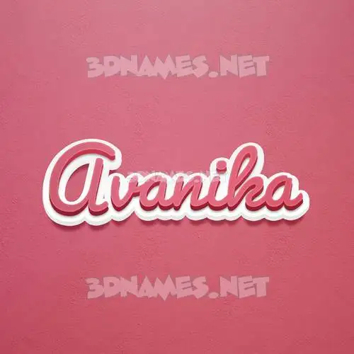 avanika in Red Scribble style - 3D name wallpaper