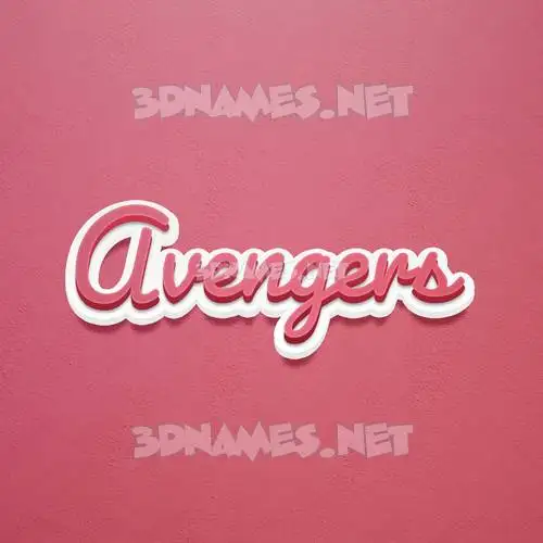 avengers in Red Scribble style - 3D name wallpaper