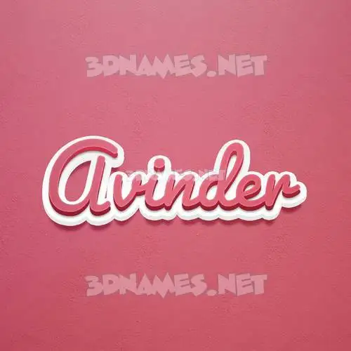 avinder in Red Scribble style - 3D name wallpaper