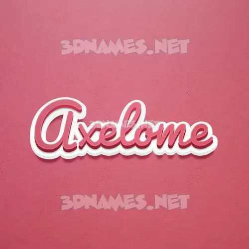axelome in Red Scribble style - 3D name wallpaper
