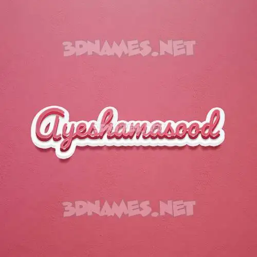 ayeshamasood in Red Scribble style - 3D name wallpaper ayeshamasood in Red Scribble style - 3D name wallpaper