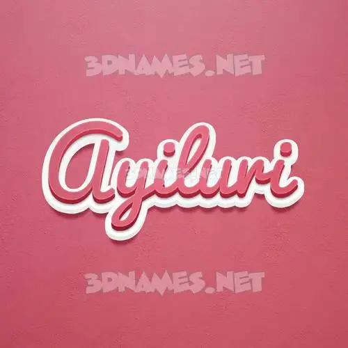 ayiluri in Red Scribble style - 3D name wallpaper
