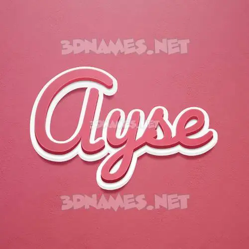 ayse in Red Scribble style - 3D name wallpaper