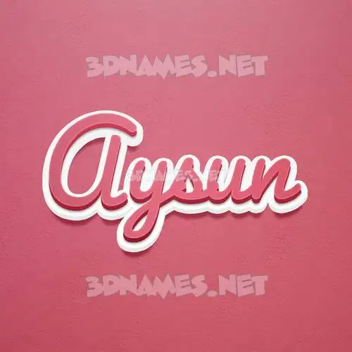 aysun in Red Scribble style - 3D name wallpaper