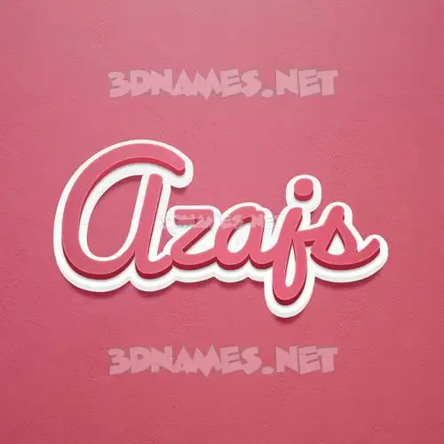 azajs in Red Scribble style - 3D name wallpaper