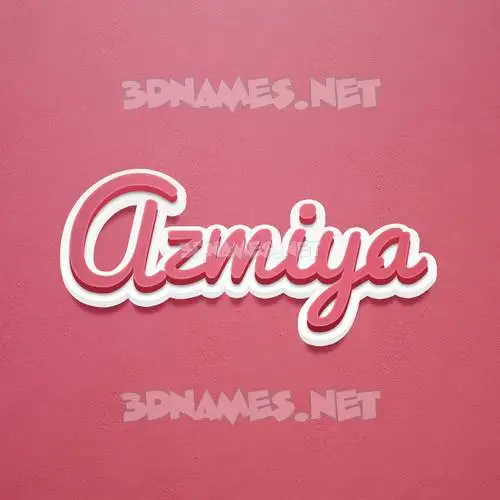 azmiya in Red Scribble style - 3D name wallpaper