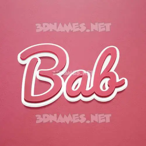 bab in Red Scribble style - 3D name wallpaper bab in Red Scribble style - 3D name wallpaper