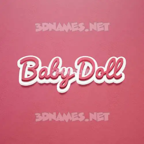 baby doll in Red Scribble style - 3D name wallpaper baby doll in Red Scribble style - 3D name wallpaper