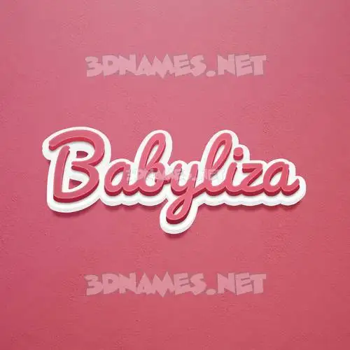 babyliza in Red Scribble style - 3D name wallpaper babyliza in Red Scribble style - 3D name wallpaper