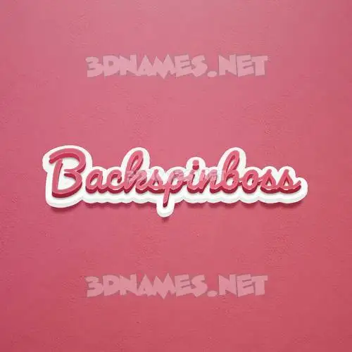 backspinboss in Red Scribble style - 3D name wallpaper