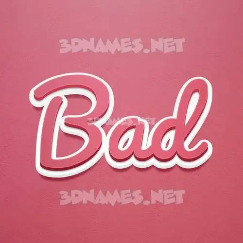bad in Red Scribble style - 3D name wallpaper bad in Red Scribble style - 3D name wallpaper