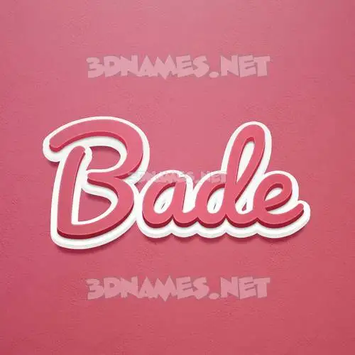 bade in Red Scribble style - 3D name wallpaper bade in Red Scribble style - 3D name wallpaper