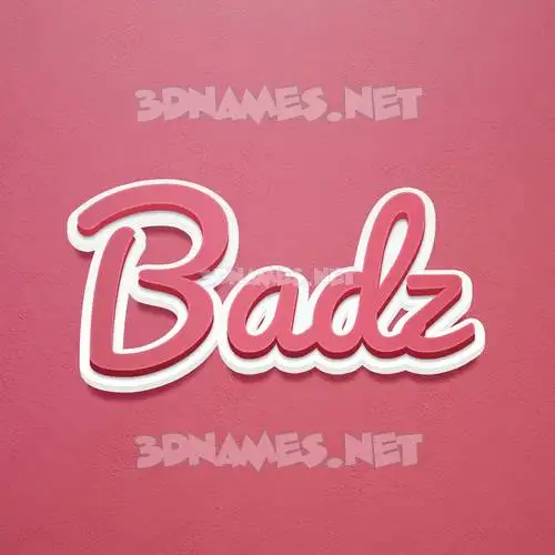 badz in Red Scribble style - 3D name wallpaper badz in Red Scribble style - 3D name wallpaper