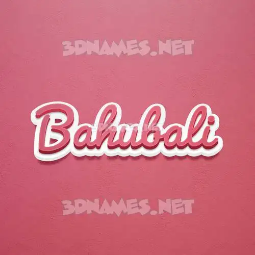 bahubali in Red Scribble style - 3D name wallpaper