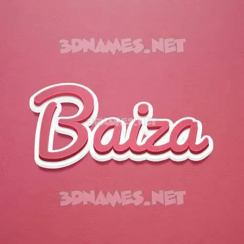 baiza in Red Scribble style - 3D name wallpaper baiza in Red Scribble style - 3D name wallpaper