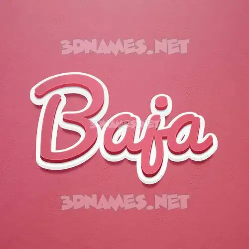 baja in Red Scribble style - 3D name wallpaper