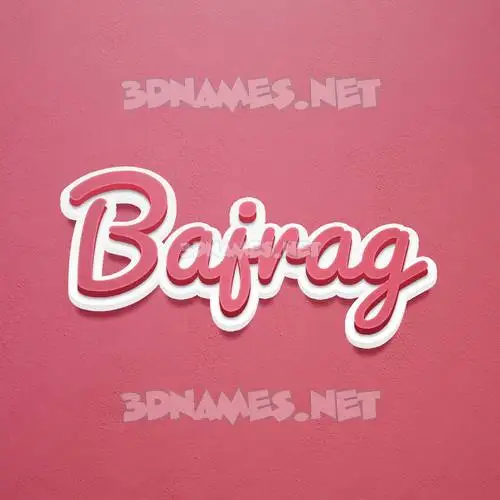 bajrag in Red Scribble style - 3D name wallpaper