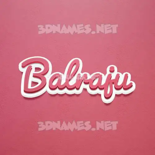 balraju in Red Scribble style - 3D name wallpaper