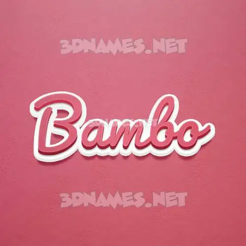 bambo in Red Scribble style - 3D name wallpaper bambo in Red Scribble style - 3D name wallpaper