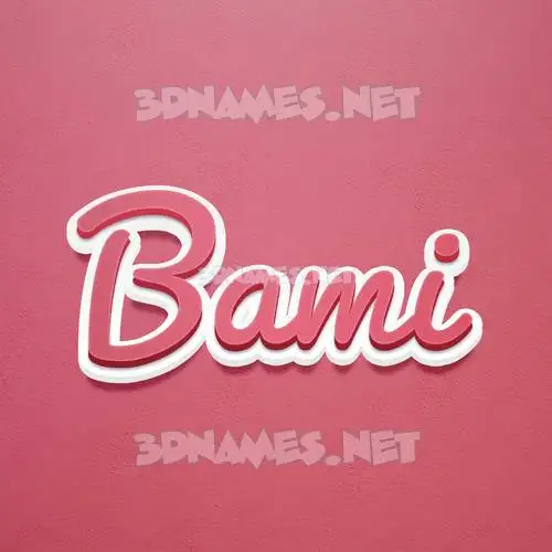 bami in Red Scribble style - 3D name wallpaper bami in Red Scribble style - 3D name wallpaper