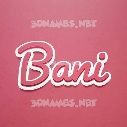 bani in Red Scribble style - 3D name wallpaper bani in Red Scribble style - 3D name wallpaper