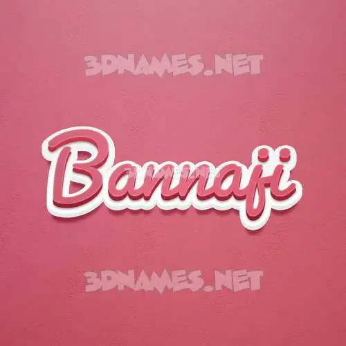 bannaji in Red Scribble style - 3D name wallpaper