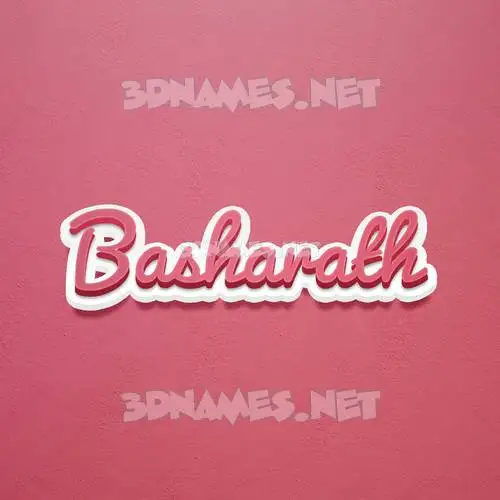 basharath in Red Scribble style - 3D name wallpaper