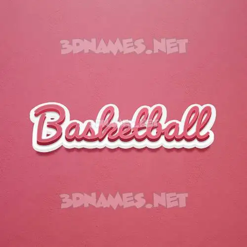 basketball in Red Scribble style - 3D name wallpaper basketball in Red Scribble style - 3D name wallpaper