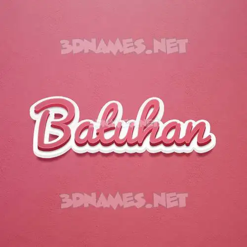 batuhan in Red Scribble style - 3D name wallpaper
