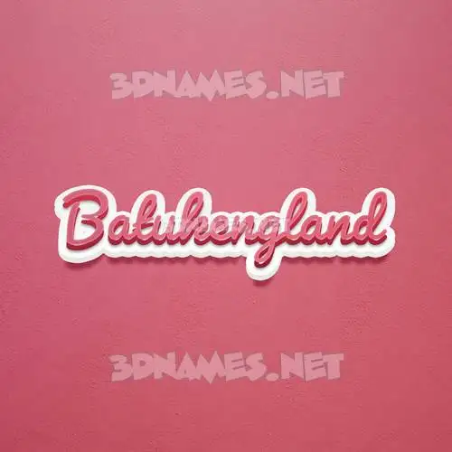 batukengland in Red Scribble style - 3D name wallpaper