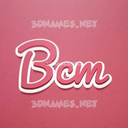bcm in Red Scribble style - 3D name wallpaper bcm in Red Scribble style - 3D name wallpaper