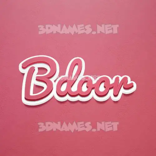 bdoor in Red Scribble style - 3D name wallpaper bdoor in Red Scribble style - 3D name wallpaper