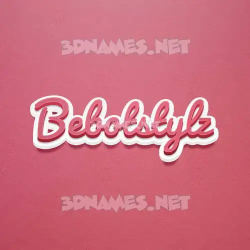 bebotstylz in Red Scribble style - 3D name wallpaper