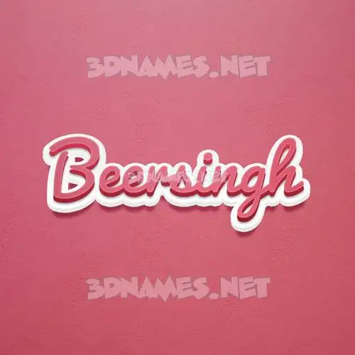 beersingh in Red Scribble style - 3D name wallpaper