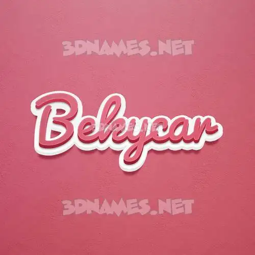 bekycar in Red Scribble style - 3D name wallpaper