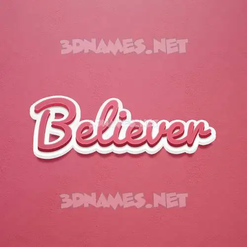 believer in Red Scribble style - 3D name wallpaper believer in Red Scribble style - 3D name wallpaper