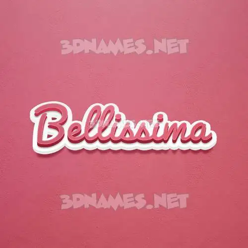 bellissima in Red Scribble style - 3D name wallpaper