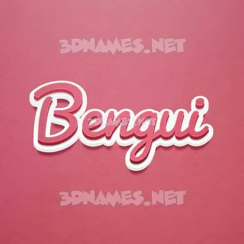 bengui in Red Scribble style - 3D name wallpaper