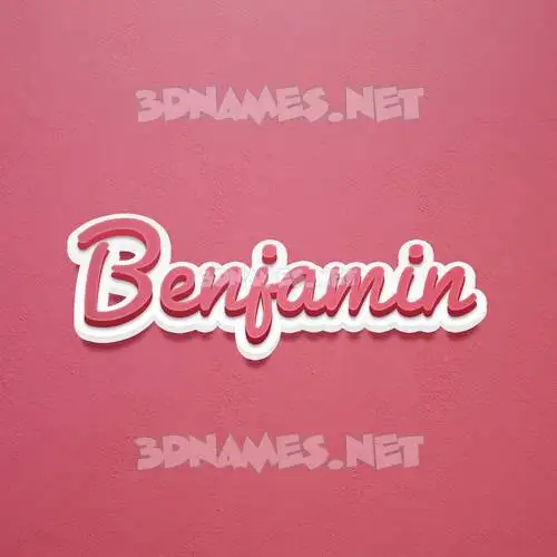 benjamin in Red Scribble style - 3D name wallpaper