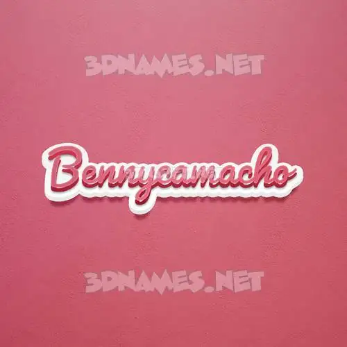 bennycamacho in Red Scribble style - 3D name wallpaper