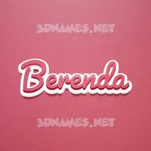 berenda in Red Scribble style - 3D name wallpaper berenda in Red Scribble style - 3D name wallpaper