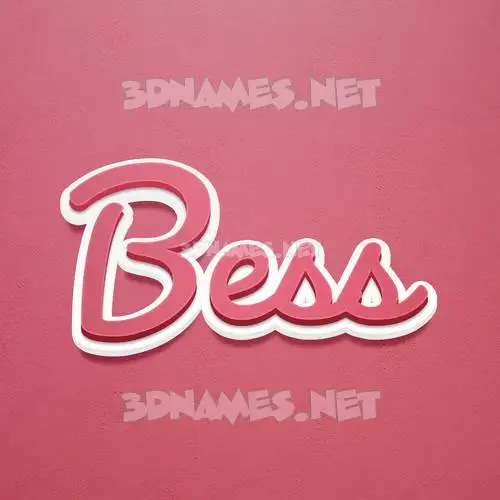 bess in Red Scribble style - 3D name wallpaper