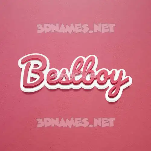 bestboy in Red Scribble style - 3D name wallpaper