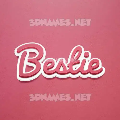 bestie in Red Scribble style - 3D name wallpaper bestie in Red Scribble style - 3D name wallpaper