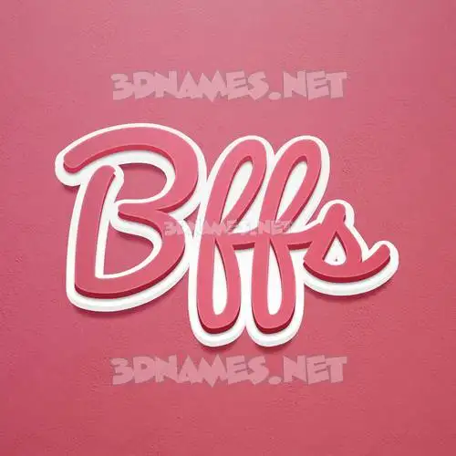 bffs in Red Scribble style - 3D name wallpaper bffs in Red Scribble style - 3D name wallpaper