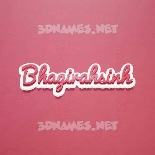 bhagirahsinh in Red Scribble style - 3D name wallpaper