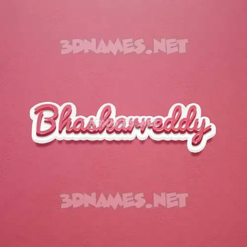 bhaskarreddy in Red Scribble style - 3D name wallpaper