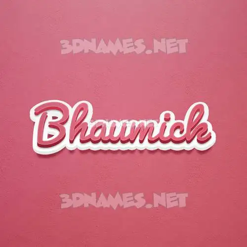 bhaumick in Red Scribble style - 3D name wallpaper